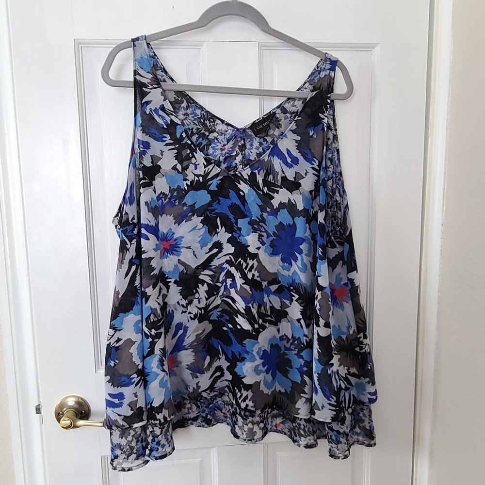 Double layer v-neck dress tank Lane Bryant sz 26